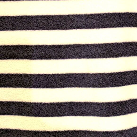 Aritzia Telluride Clothing S Fuzzy Navy & White Striped Turtleneck with Pockets - Picture 4 of 6